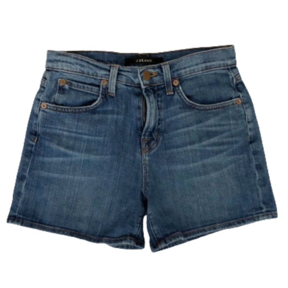 J. Brand Denim Shorts Dark Wash Pockets Belt Loops Size 25 Modern